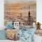 Designart - Panorama of Venice Laguna At Sunset - Nautical & Coastal Print on Natural Pine Wood